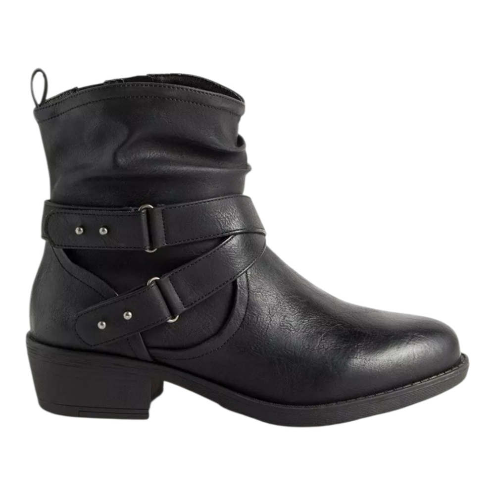 Torrid 9.5ww extra wide Black Women's Ankle Boots with Buckle Strap